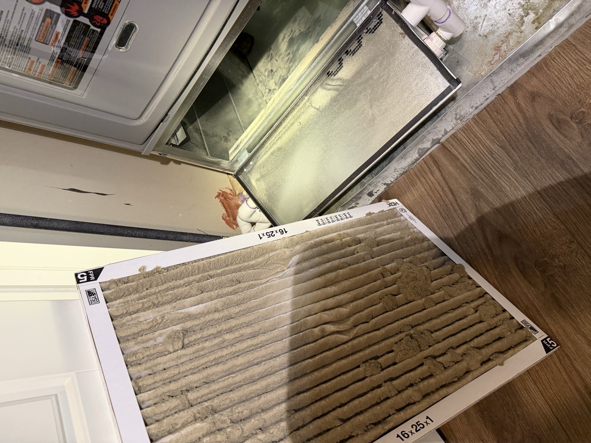 Extremely dirty air filter comparison